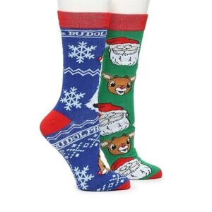 Bioworld Rudolph Crew  two pack socks